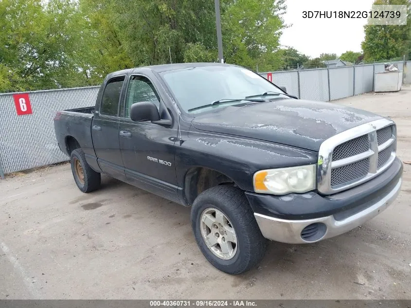 2002 Dodge Ram 1500 VIN: 3D7HU18N22G124739 Lot: 40360731