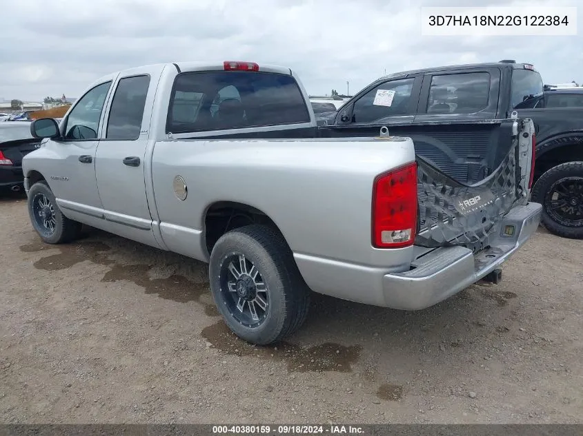 2002 Dodge Ram 1500 St VIN: 3D7HA18N22G122384 Lot: 40380159