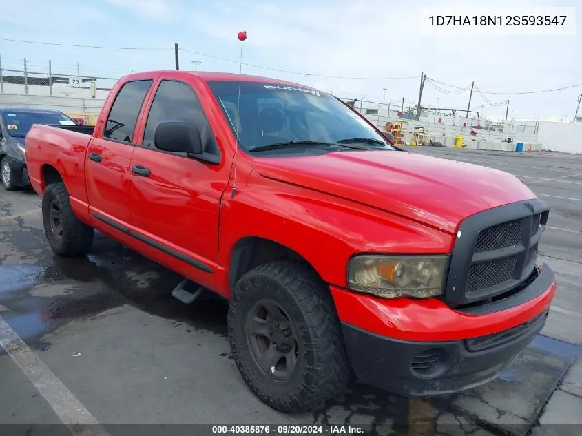 2002 Dodge Ram 1500 St VIN: 1D7HA18N12S593547 Lot: 40385876