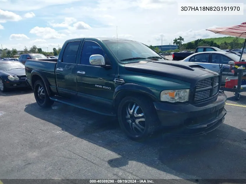 2002 Dodge Ram 1500 St VIN: 3D7HA18N82G191970 Lot: 40389298