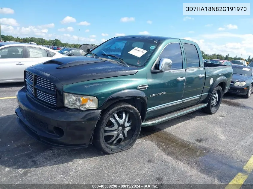 2002 Dodge Ram 1500 St VIN: 3D7HA18N82G191970 Lot: 40389298