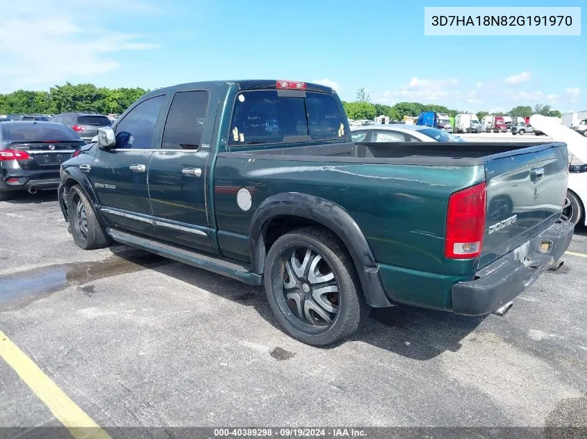 2002 Dodge Ram 1500 St VIN: 3D7HA18N82G191970 Lot: 40389298