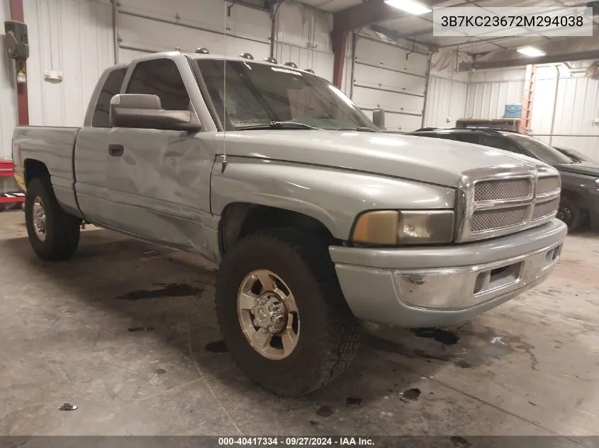 2002 Dodge Ram 2500 St VIN: 3B7KC23672M294038 Lot: 40417334