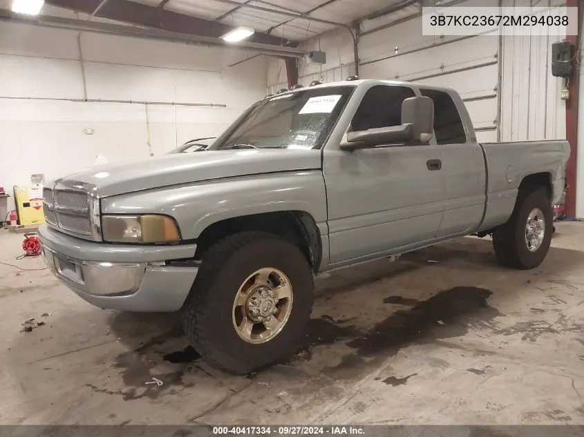 3B7KC23672M294038 2002 Dodge Ram 2500 St