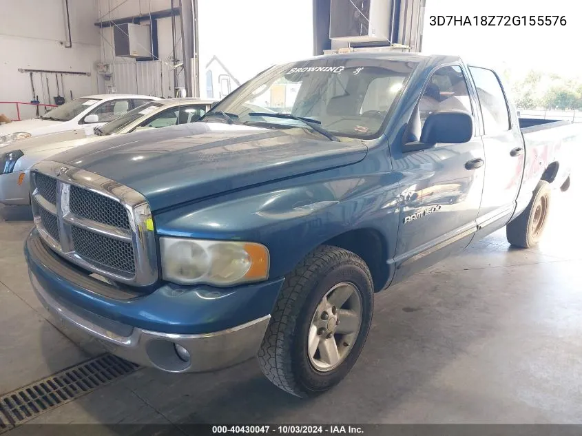 3D7HA18Z72G155576 2002 Dodge Ram 1500 Slt/St