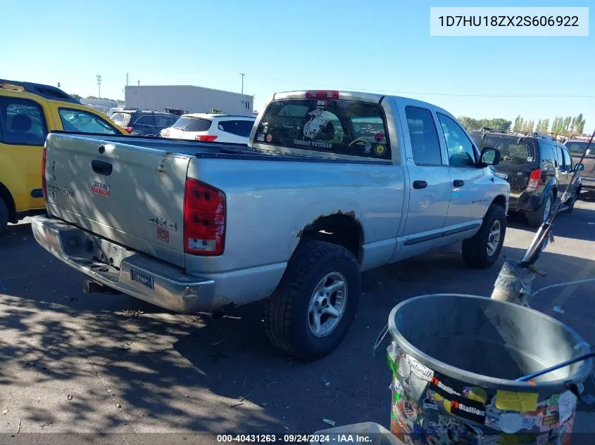 2002 Dodge Ram 1500 St VIN: 1D7HU18ZX2S606922 Lot: 40431263