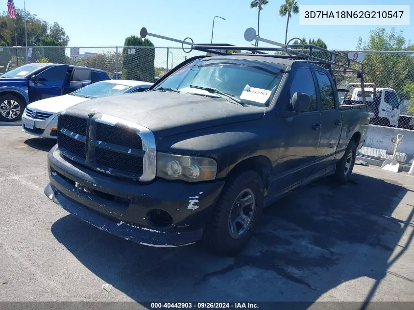 2002 Dodge Ram 1500 St VIN: 3D7HA18N62G210547 Lot: 40442903