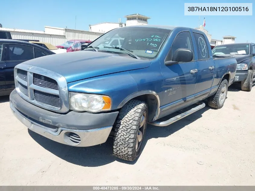 2002 Dodge Ram 1500 St VIN: 3B7HA18N12G100516 Lot: 40473285