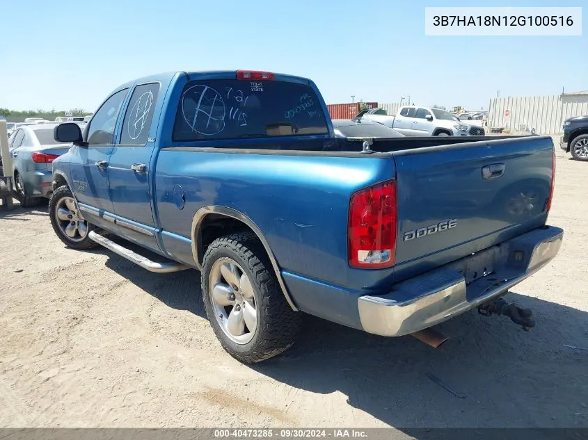 2002 Dodge Ram 1500 St VIN: 3B7HA18N12G100516 Lot: 40473285