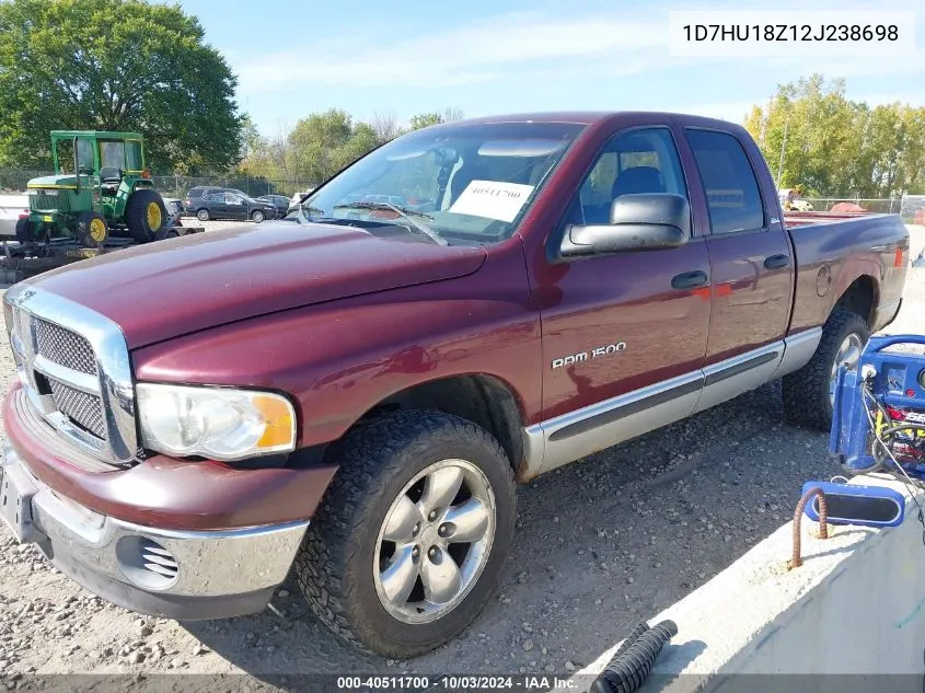 2002 Dodge Ram 1500 St VIN: 1D7HU18Z12J238698 Lot: 40511700