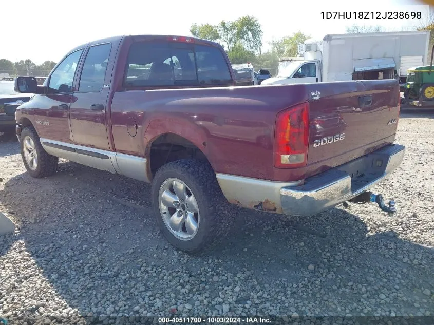 2002 Dodge Ram 1500 St VIN: 1D7HU18Z12J238698 Lot: 40511700