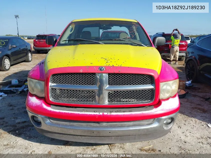 2002 Dodge Ram 1500 St VIN: 1D3HA18Z92J189230 Lot: 40541669