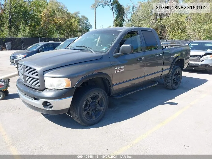 2002 Dodge Ram 1500 St VIN: 3D7HU18N82G150102 Lot: 40548149