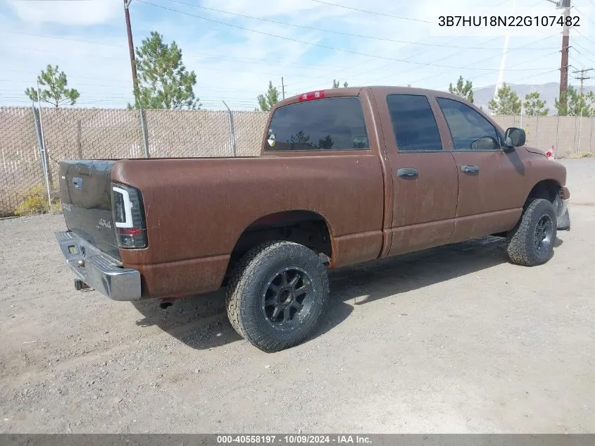 2002 Dodge Ram 1500 St VIN: 3B7HU18N22G107482 Lot: 40558197