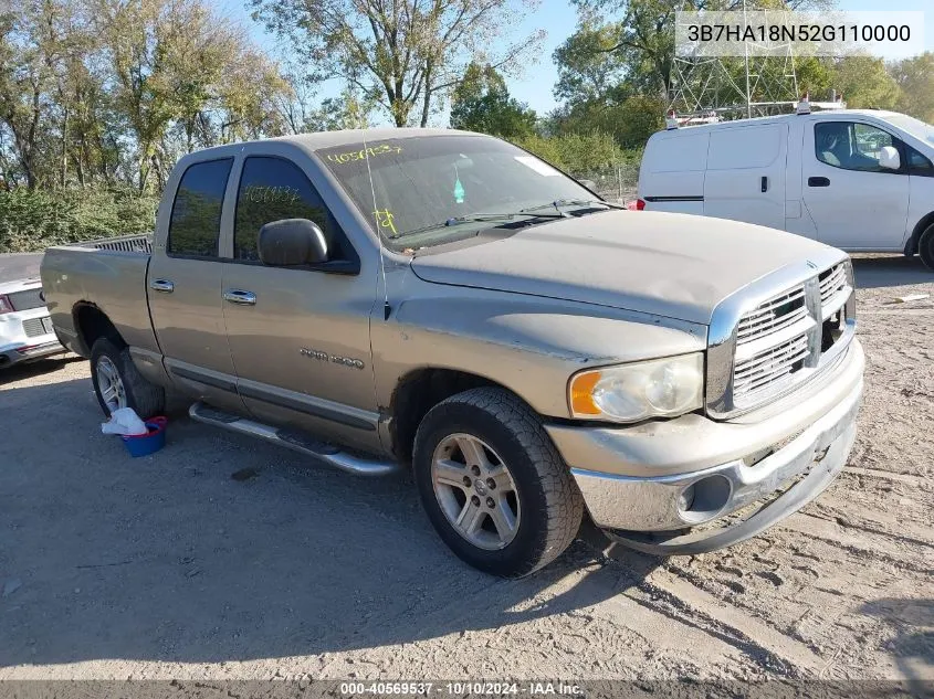 2002 Dodge Ram 1500 St VIN: 3B7HA18N52G110000 Lot: 40569537