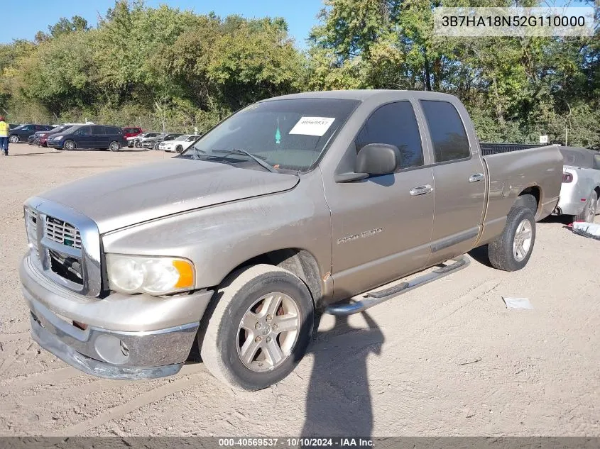 2002 Dodge Ram 1500 St VIN: 3B7HA18N52G110000 Lot: 40569537