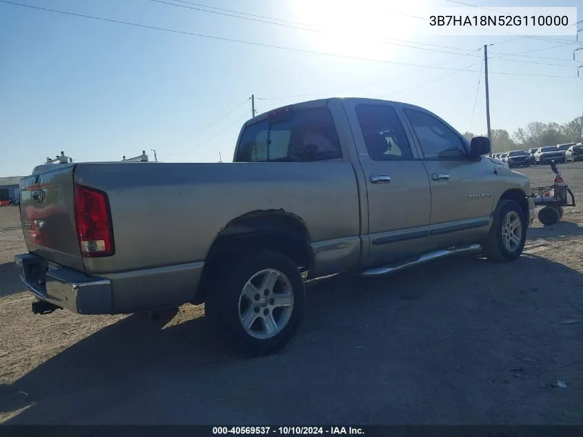 2002 Dodge Ram 1500 St VIN: 3B7HA18N52G110000 Lot: 40569537