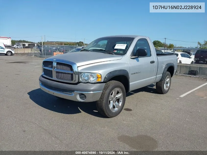 2002 Dodge Ram 1500 St VIN: 1D7HU16N02J228924 Lot: 40574595