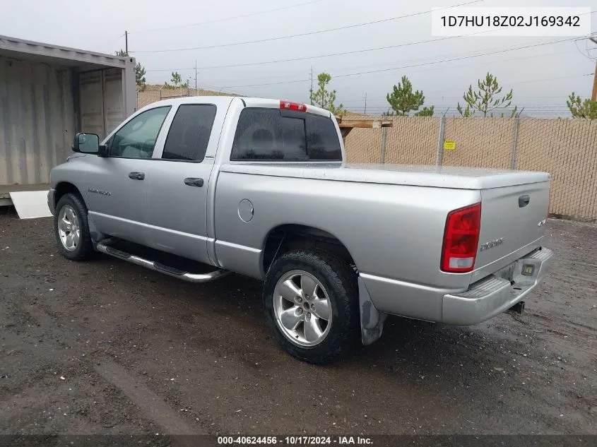 2002 Dodge Ram 1500 St VIN: 1D7HU18Z02J169342 Lot: 40624456