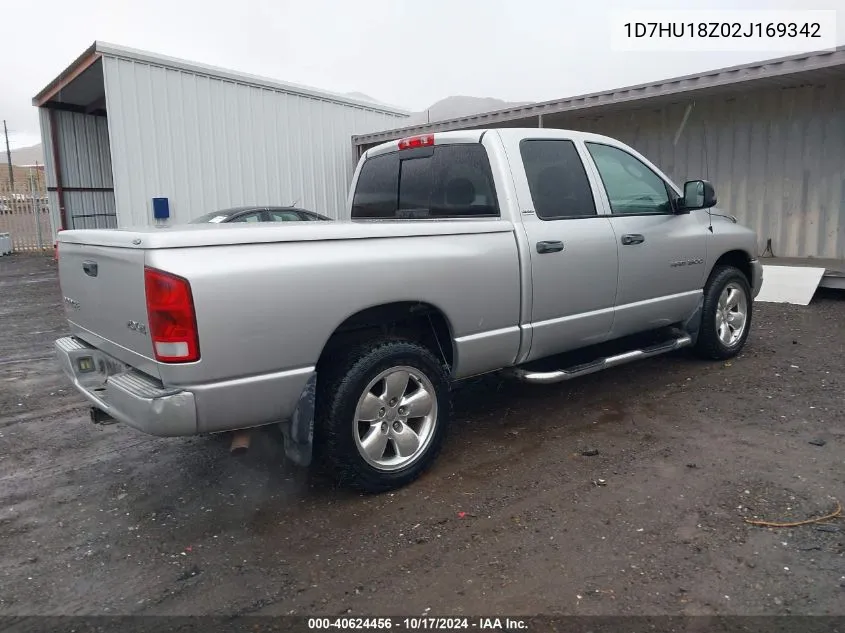 2002 Dodge Ram 1500 St VIN: 1D7HU18Z02J169342 Lot: 40624456