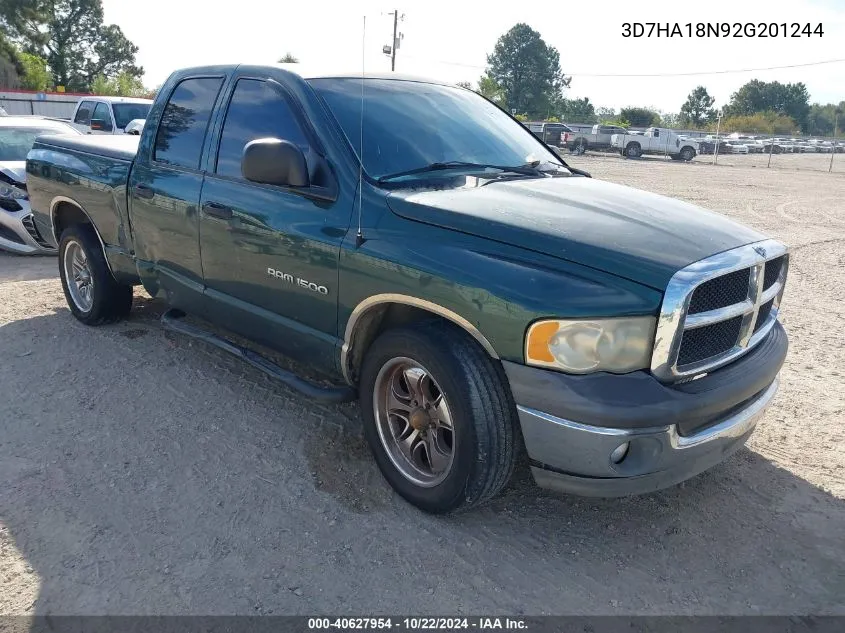 2002 Dodge Ram 1500 St VIN: 3D7HA18N92G201244 Lot: 40627954