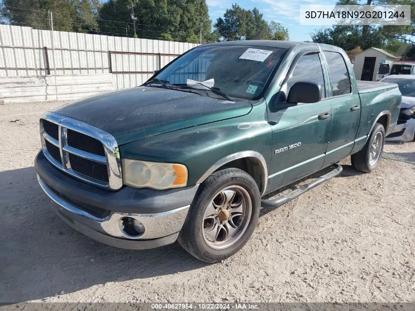 2002 Dodge Ram 1500 St VIN: 3D7HA18N92G201244 Lot: 40627954