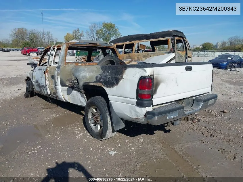 2002 Dodge Ram 2500 St VIN: 3B7KC23642M200343 Lot: 40630276