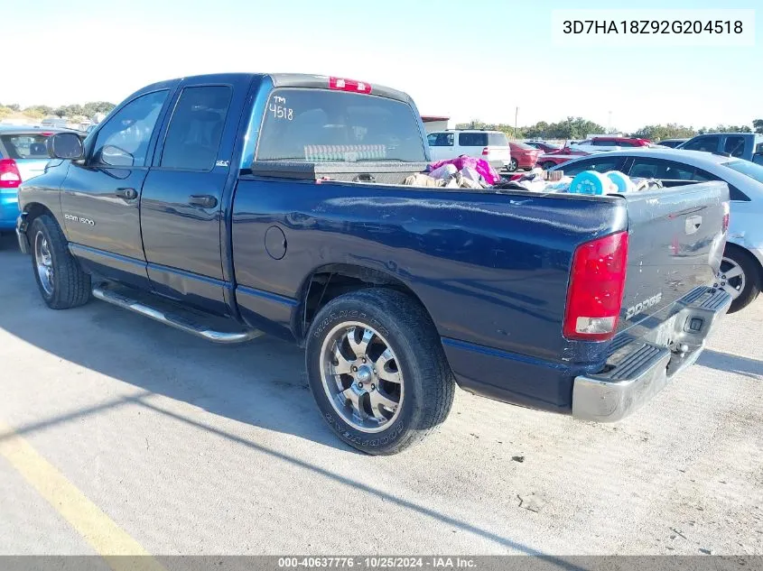 3D7HA18Z92G204518 2002 Dodge Ram 1500 St