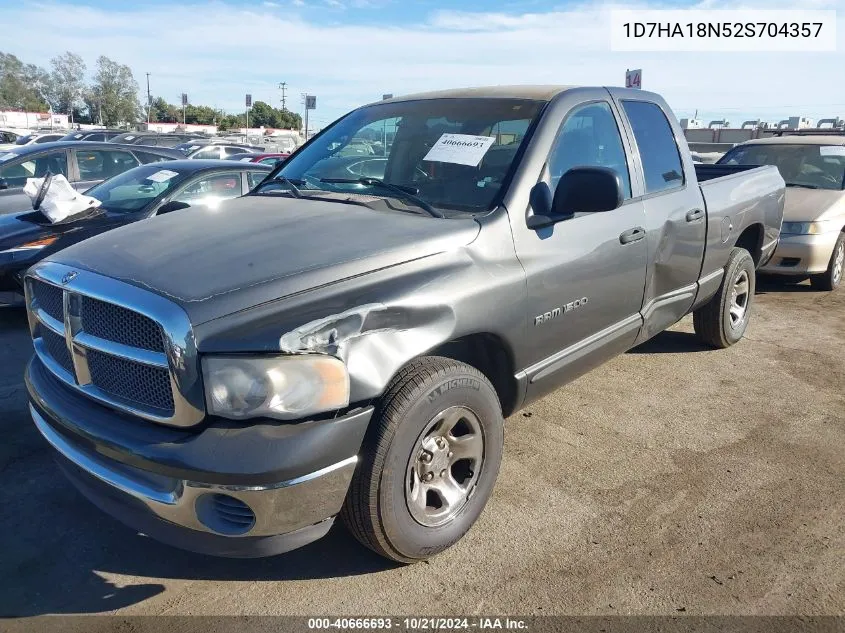 2002 Dodge Ram 1500 St VIN: 1D7HA18N52S704357 Lot: 40666693