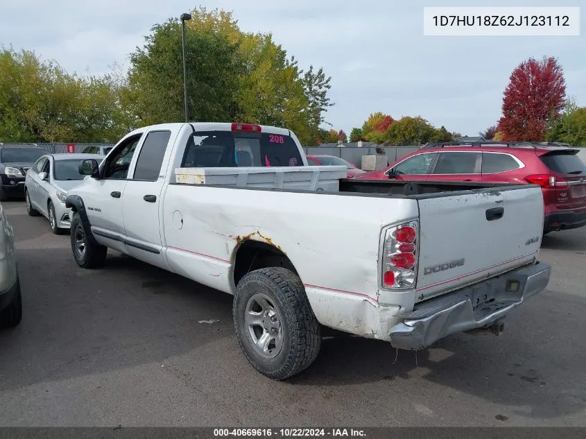 2002 Dodge Ram 1500 St VIN: 1D7HU18Z62J123112 Lot: 40669616