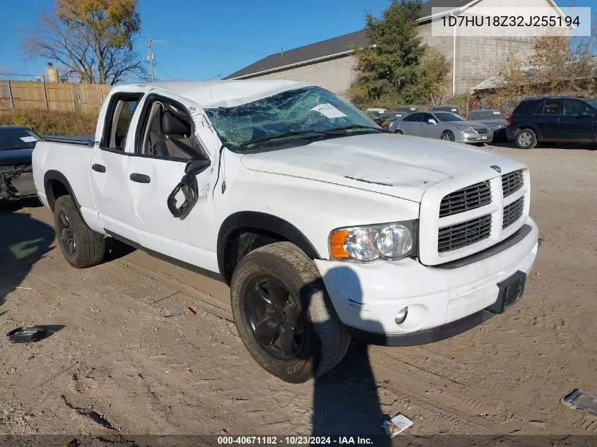 2002 Dodge Ram 1500 St VIN: 1D7HU18Z32J255194 Lot: 40671182