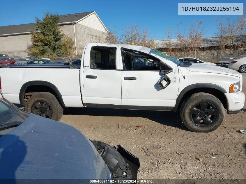 2002 Dodge Ram 1500 St VIN: 1D7HU18Z32J255194 Lot: 40671182