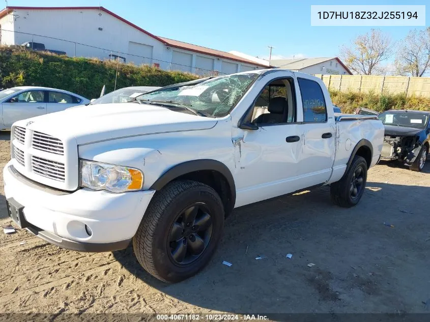 2002 Dodge Ram 1500 St VIN: 1D7HU18Z32J255194 Lot: 40671182