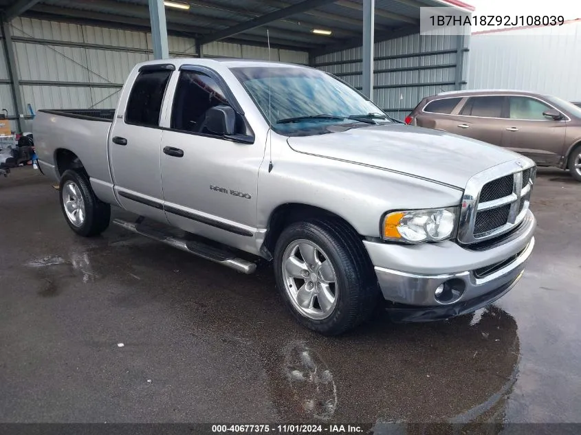 2002 Dodge Ram 1500 VIN: 1B7HA18Z92J108039 Lot: 40677375