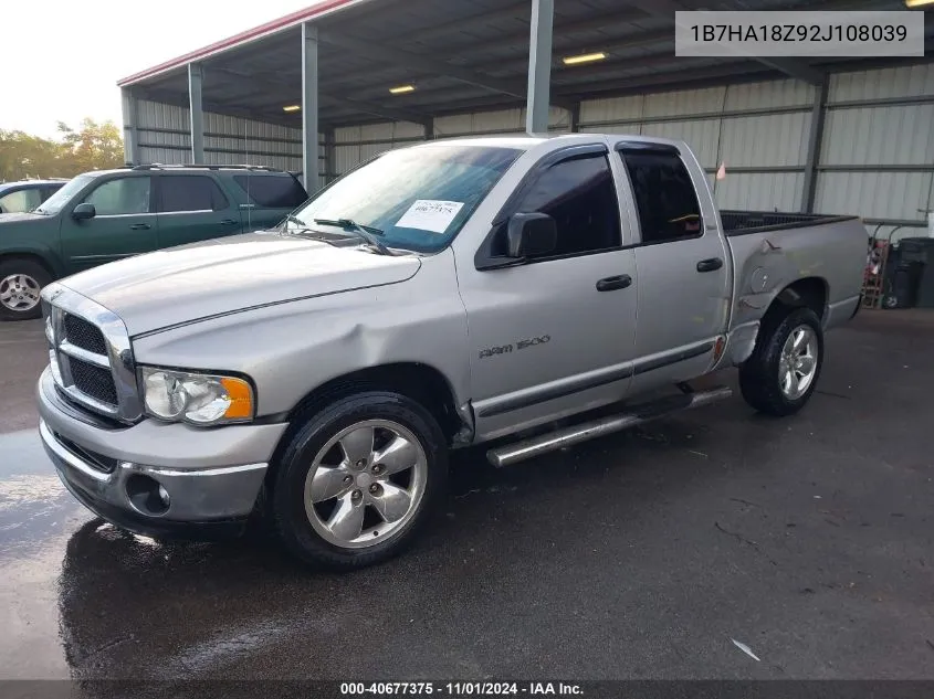 2002 Dodge Ram 1500 VIN: 1B7HA18Z92J108039 Lot: 40677375