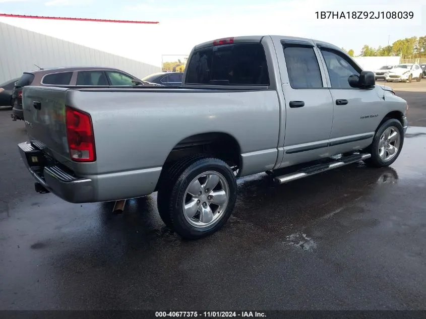 2002 Dodge Ram 1500 VIN: 1B7HA18Z92J108039 Lot: 40677375