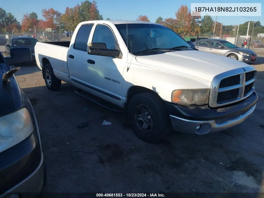 1B7HA18N82J103265 2002 Dodge Ram 1500 St