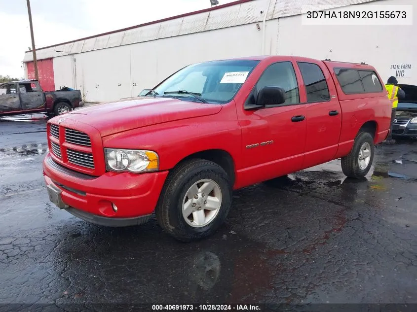 2002 Dodge Ram 1500 St VIN: 3D7HA18N92G155673 Lot: 40691973