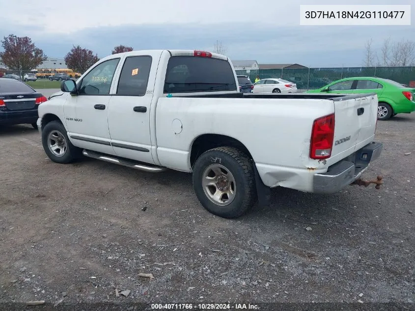 2002 Dodge Ram 1500 St VIN: 3D7HA18N42G110477 Lot: 40711766