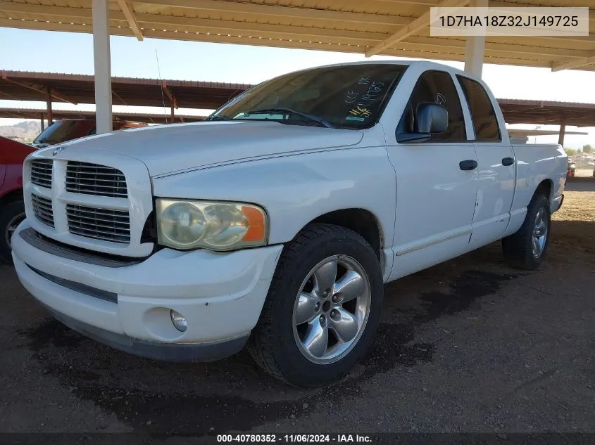 2002 Dodge Ram 1500 St VIN: 1D7HA18Z32J149725 Lot: 40780352