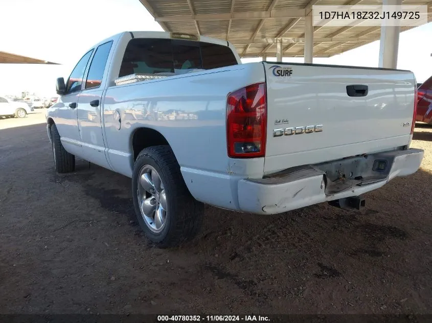 2002 Dodge Ram 1500 St VIN: 1D7HA18Z32J149725 Lot: 40780352