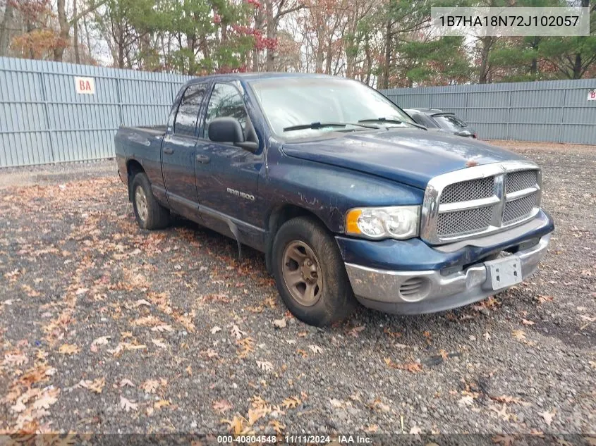 2002 Dodge Ram 1500 St VIN: 1B7HA18N72J102057 Lot: 40804548