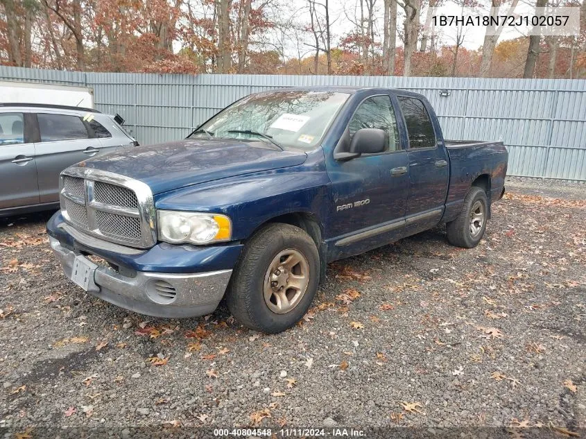 2002 Dodge Ram 1500 St VIN: 1B7HA18N72J102057 Lot: 40804548