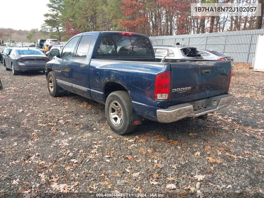 2002 Dodge Ram 1500 St VIN: 1B7HA18N72J102057 Lot: 40804548