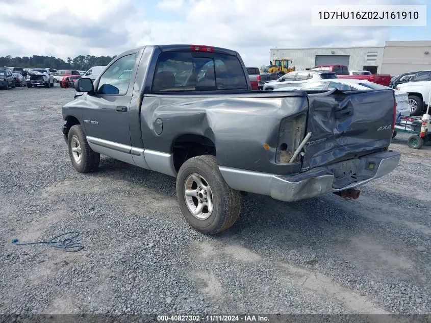 2002 Dodge Ram 1500 St VIN: 1D7HU16Z02J161910 Lot: 40827302