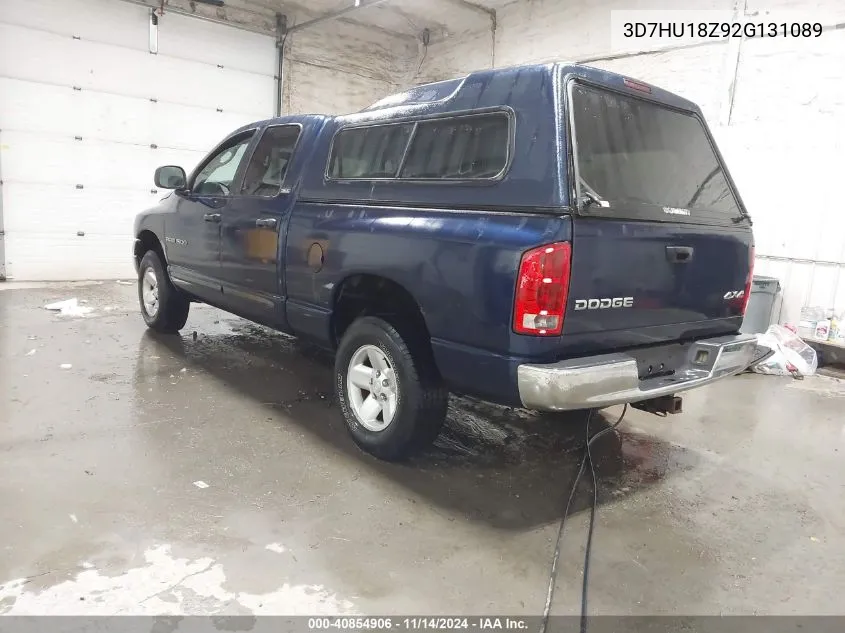 2002 Dodge Ram 1500 St VIN: 3D7HU18Z92G131089 Lot: 40854906