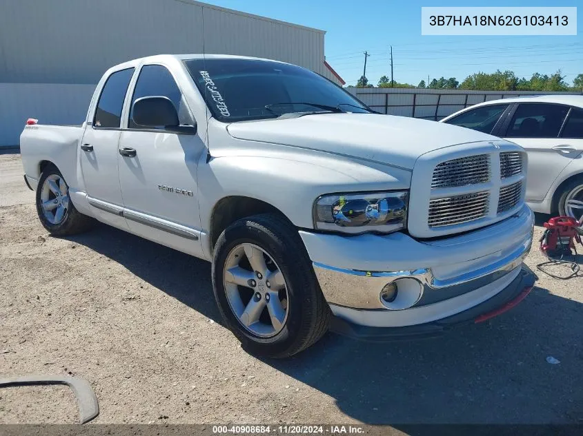 2002 Dodge Ram 1500 St VIN: 3B7HA18N62G103413 Lot: 40908684