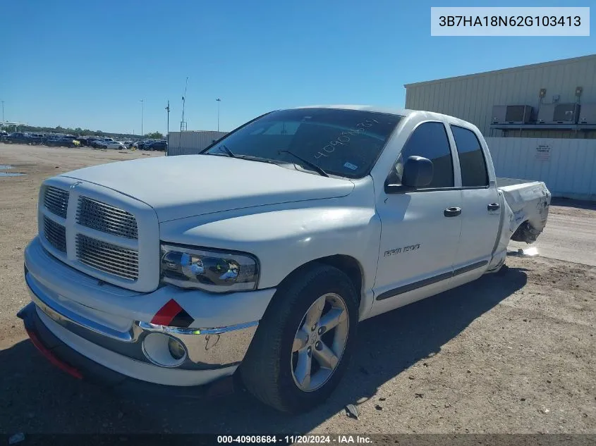 2002 Dodge Ram 1500 St VIN: 3B7HA18N62G103413 Lot: 40908684