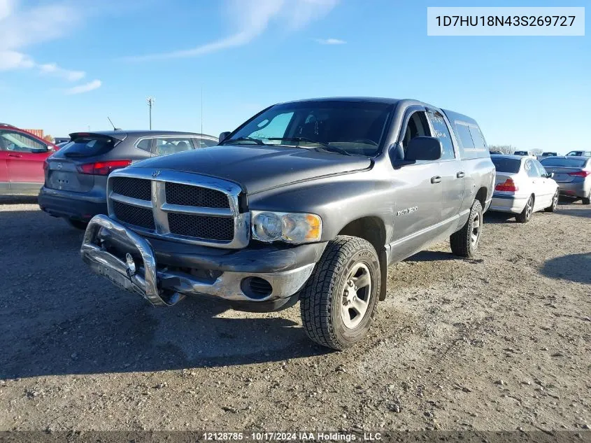 2003 Dodge Ram 1500 VIN: 1D7HU18N43S269727 Lot: 12128785