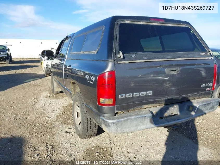 2003 Dodge Ram 1500 VIN: 1D7HU18N43S269727 Lot: 12128785